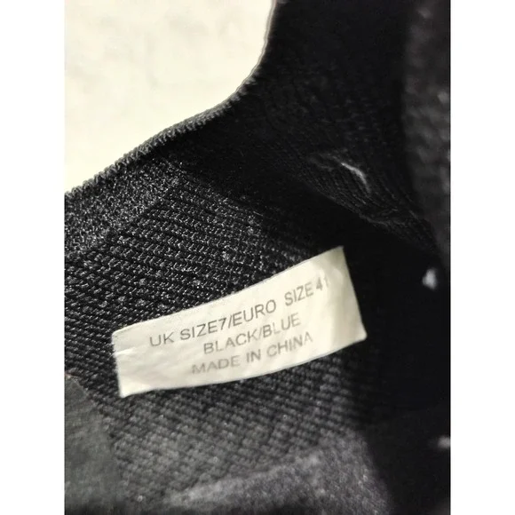 Black Lightweight Sneakers McKenzie Shoes Men's US Sz 8 UK 7 EU 41 Blue Accents - Picture 6 of 9